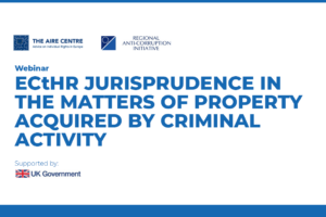 Regional experts gather for webinar on ECtHR jurisprudence in matters of the asset recovery